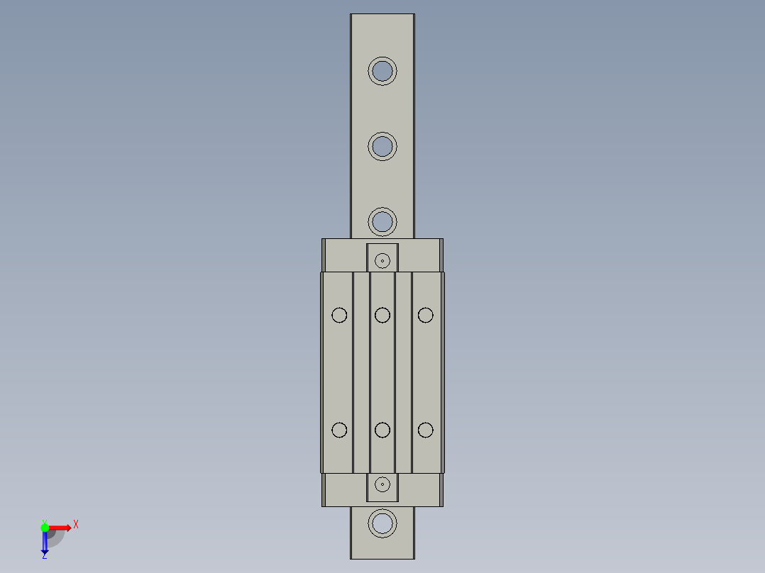 RGH45HA-B直线导轨组B俯视图