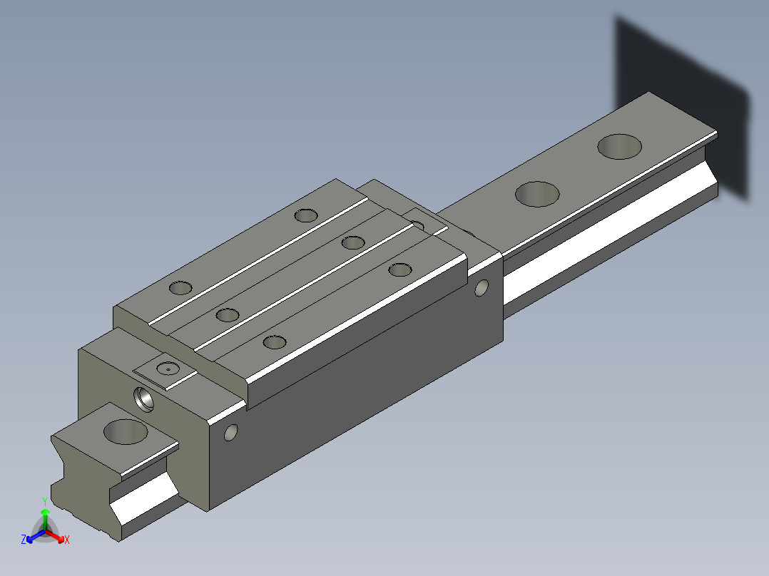 RGH45HA-B直线导轨组B正等轴测图