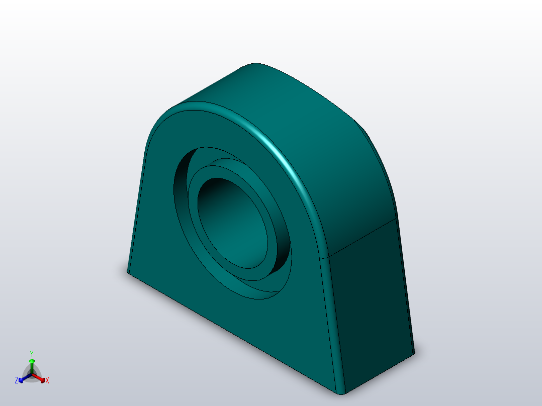 轴承座User Library-Bearing  Pillow Block, O 1_38 Shaft正等轴测图