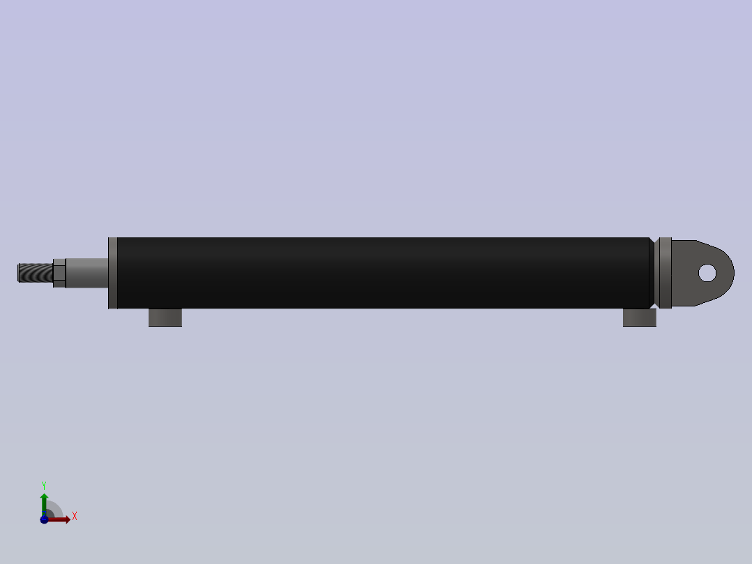 后置安装焊接液压缸前视图