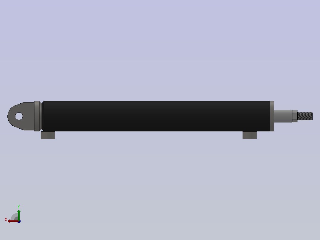 后置安装焊接液压缸后视图