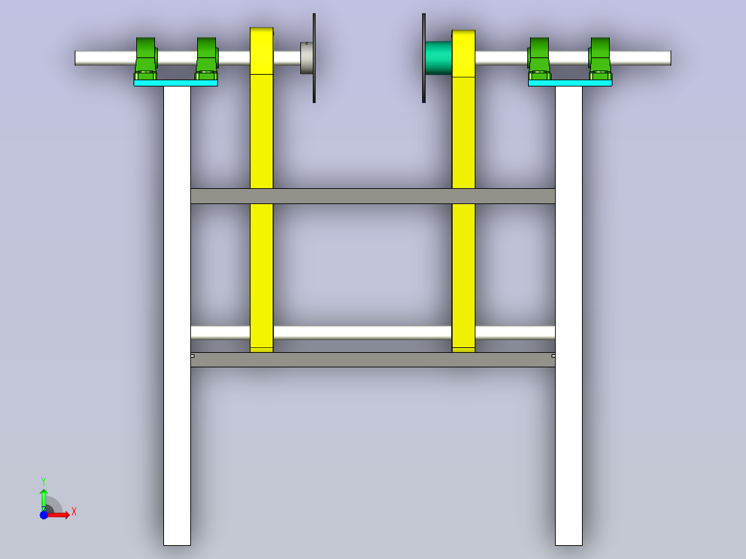 收卷左右轴同步前视图