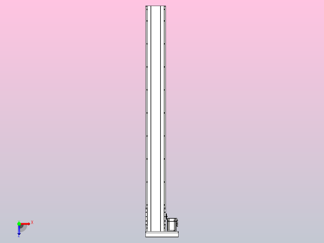 日规模组半封闭丝杆TPA-HNR-175D-2510C-L1700-MR-C-P75-N3俯视图