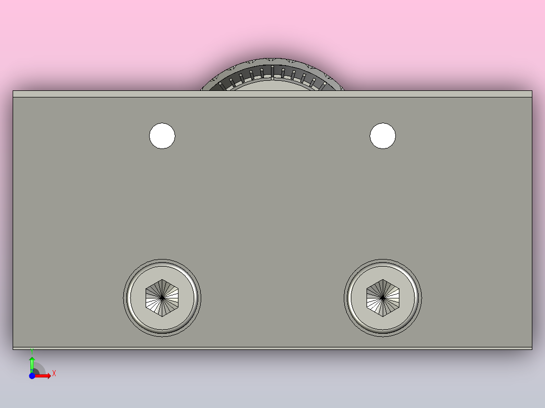 带有微调螺钉的显微镜载物台前视图