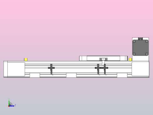 DMEB65-LUCR欧规同步带模组直线模组（电机左上折）[DMEB65-L15S350-DT400-C2U-LUCR]左视缩略图