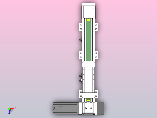 DMEB65-LUCR欧规同步带模组直线模组（电机左上折）[DMEB65-L15S350-DT400-C2U-LUCR]俯视缩略图