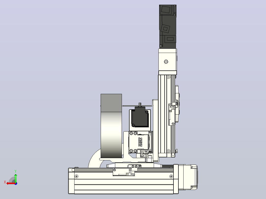 XYGT321-A2-50-100-50-M-C负载1-3KG XYZ三轴滑台 内嵌式 XYGT321-A2 替换台湾东佑达TOYO直线模组后视图