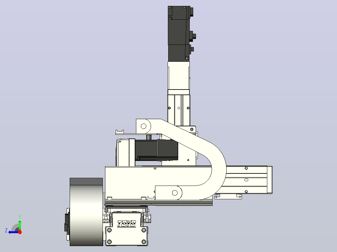 XYGT321-A2-50-100-50-M-C负载1-3KG XYZ三轴滑台 内嵌式 XYGT321-A2 替换台湾东佑达TOYO直线模组右视图