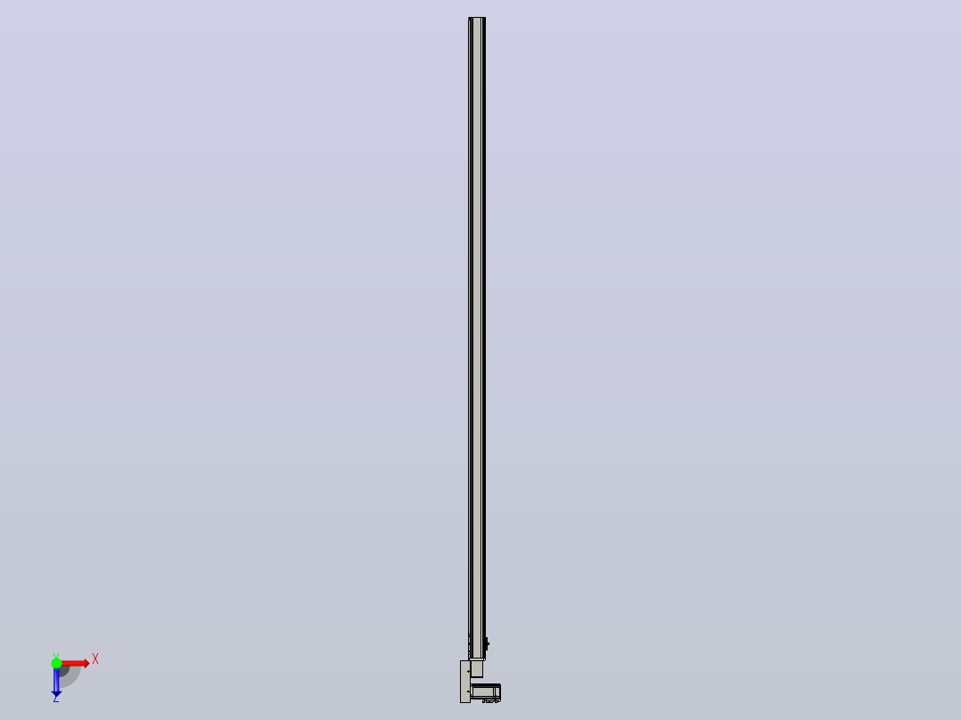 皮带直线轴半封闭可选导轨TPA-HNB-65S-90-L2350-ML-Y-P10-N3俯视图