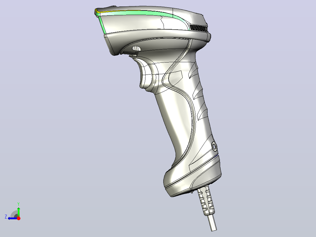 IDM260 Corded手持式扫描枪右视图