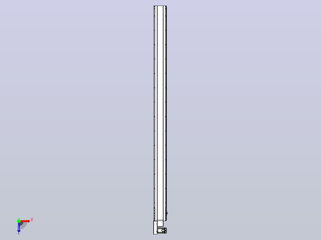 皮带直线轴半封闭可选导轨TPA-HNB-175D-140-L2700-ML-C-P75-N3俯视图