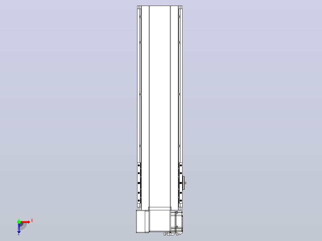皮带直线轴半封闭可选导轨TPA-HNB-175D-140-L500-LP-C-P75-N3俯视图