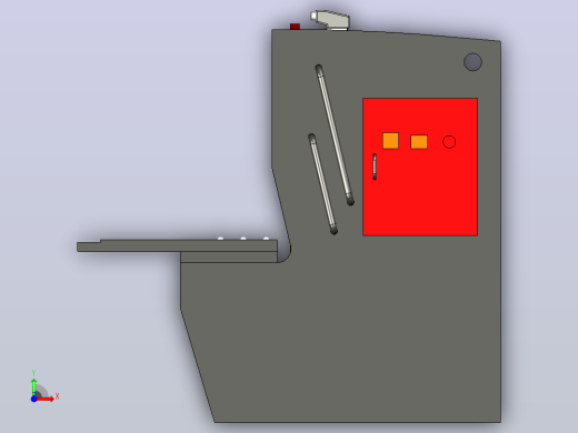 QC12Y-8X3200液压摆式剪板机三维模型前视缩略图