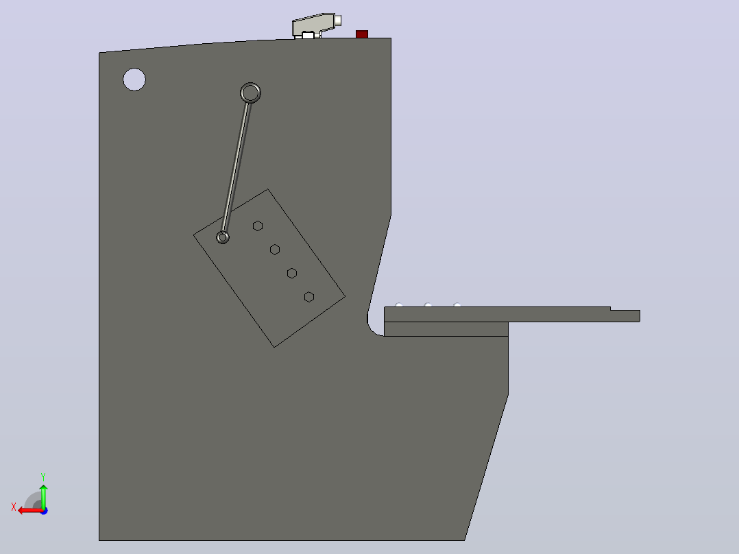 QC12Y-8X3200液压摆式剪板机三维模型后视图