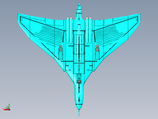 (Rev) Vulcan II（英国）轰炸机飞机后视缩略图