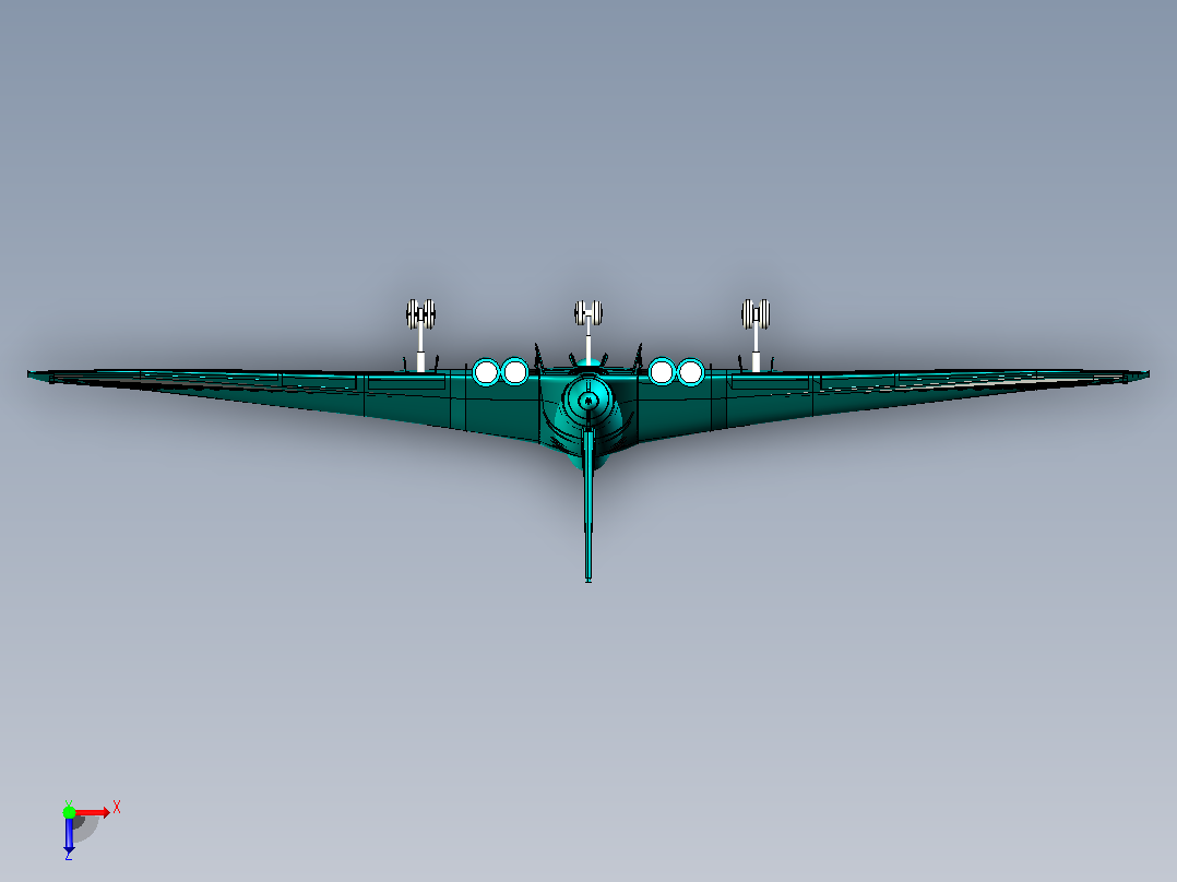 (Rev) Vulcan II（英国）轰炸机飞机俯视图