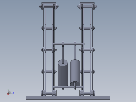 剪式升降机构3D数模图纸 Solidworks设计左视缩略图