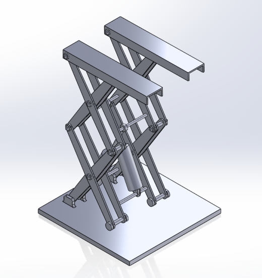 剪式升降机构3D数模图纸 Solidworks设计缩略图