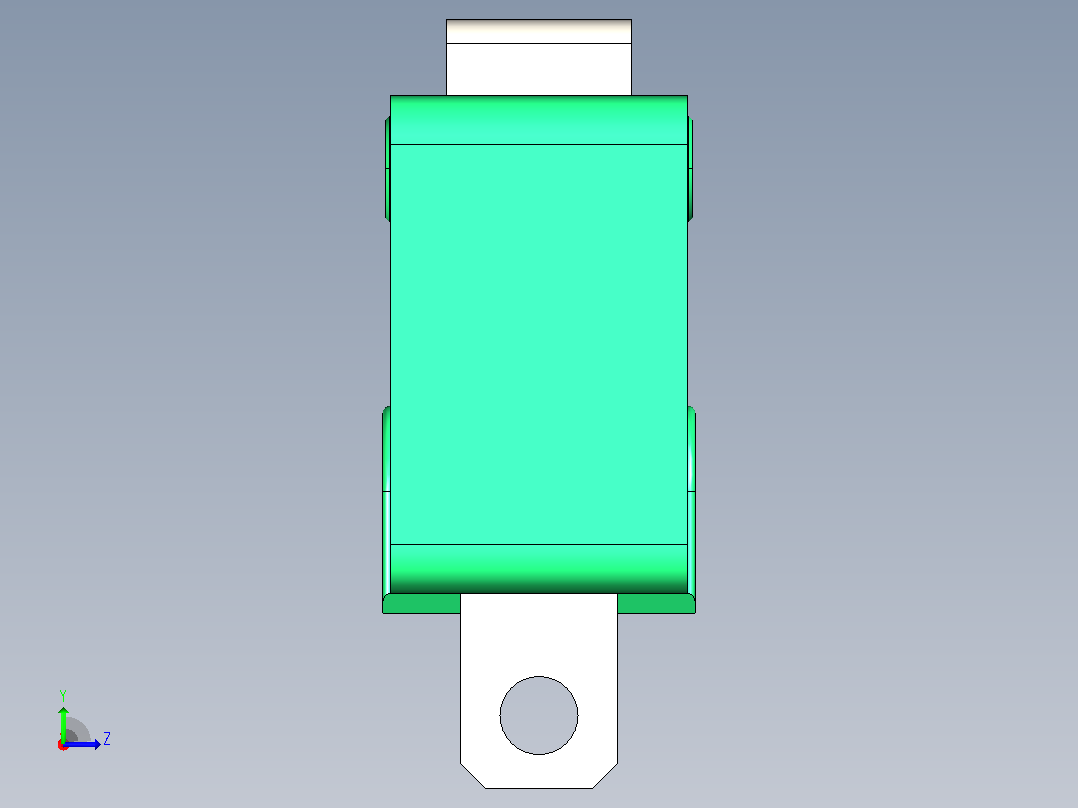 MSW-12 微动开关的 3D 模型左视图
