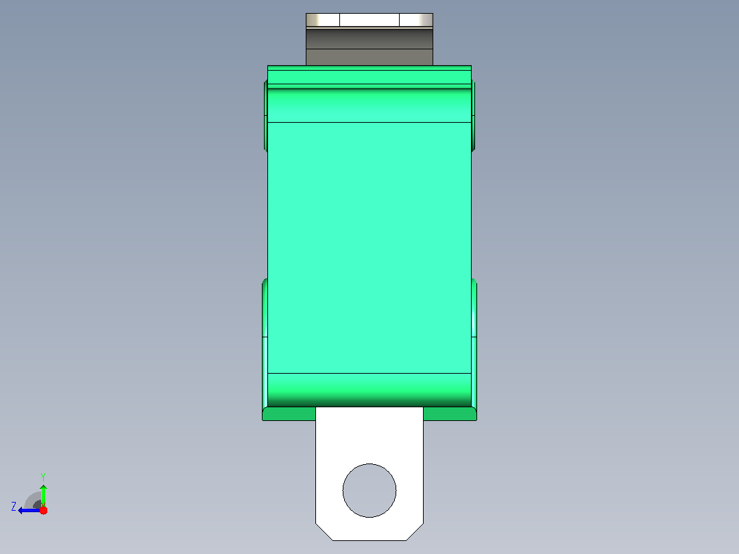 MSW-12 微动开关的 3D 模型右视图