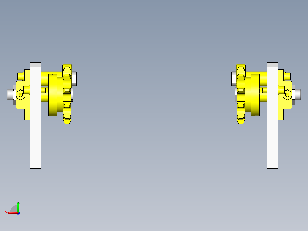 链条输送机后视图