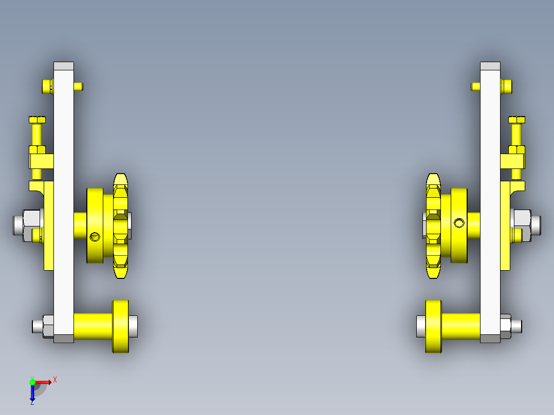 链条输送机俯视图
