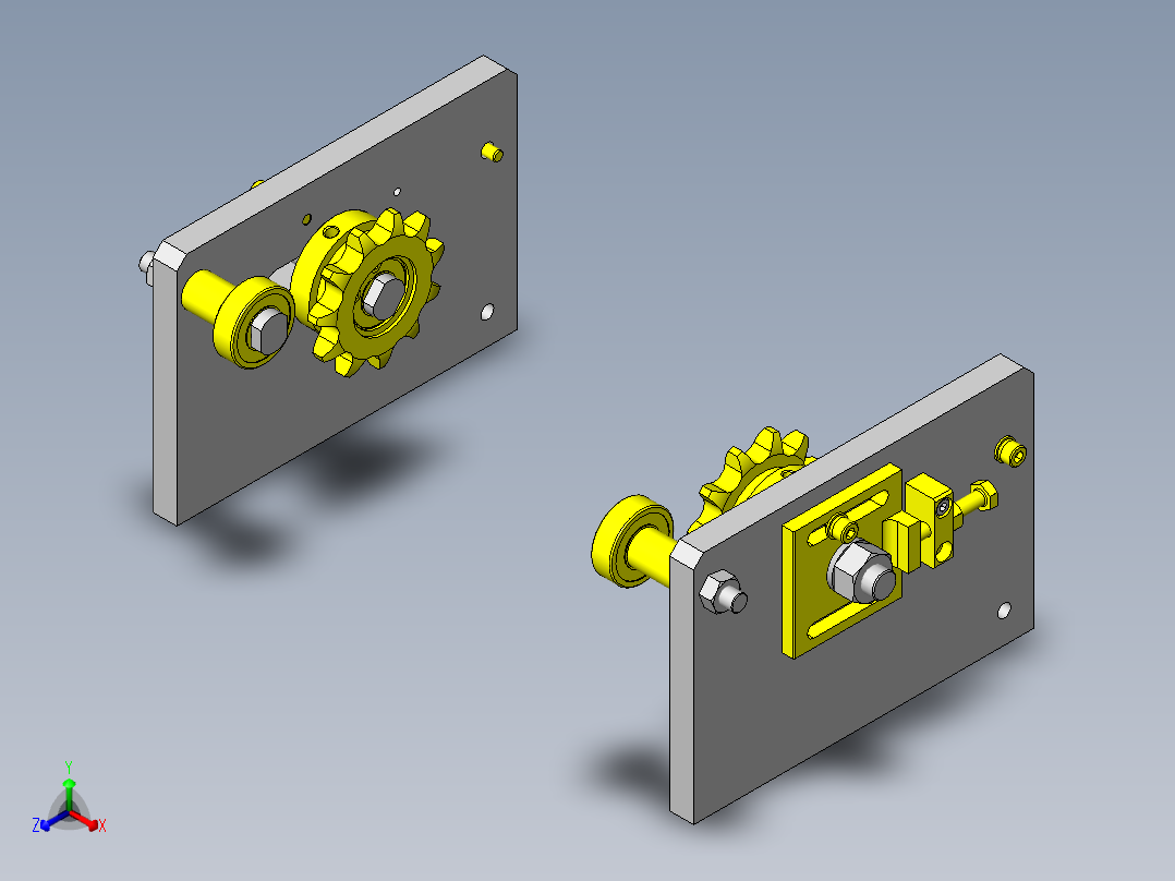 链条输送机正等轴测图