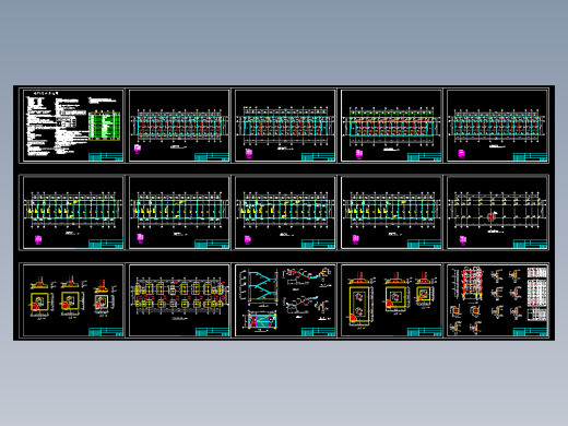 某服装市场结构施工图纸