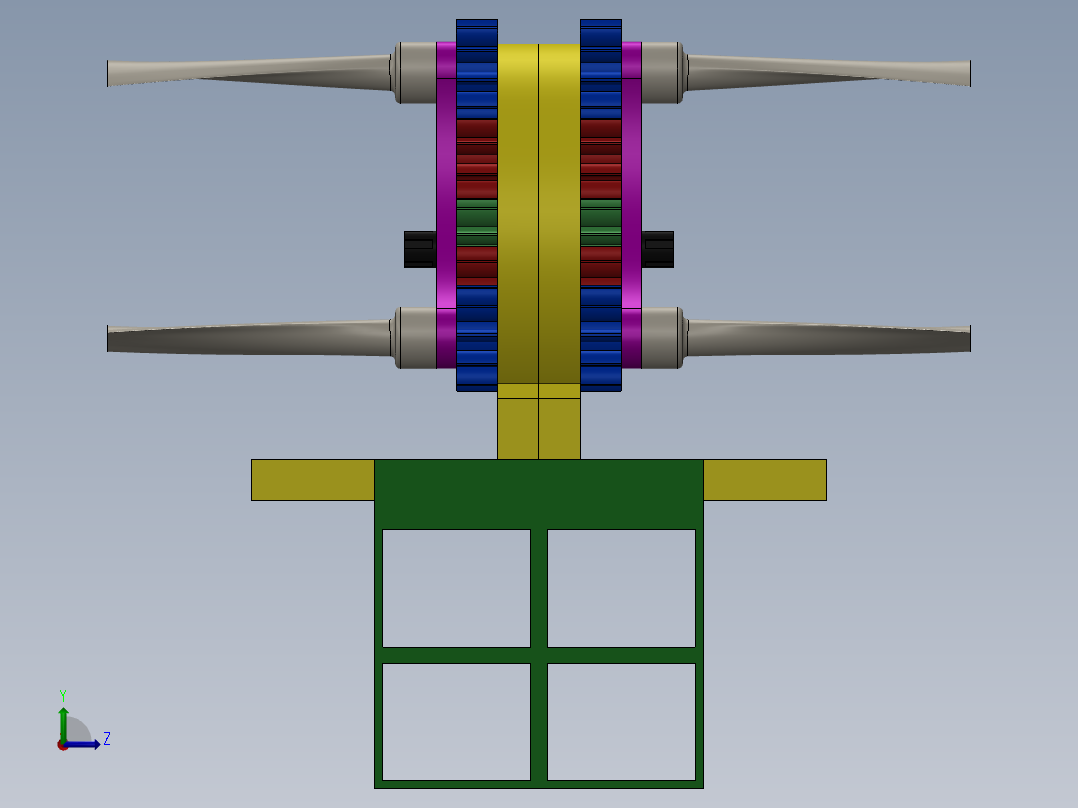 solidworks 涡轮机左视图