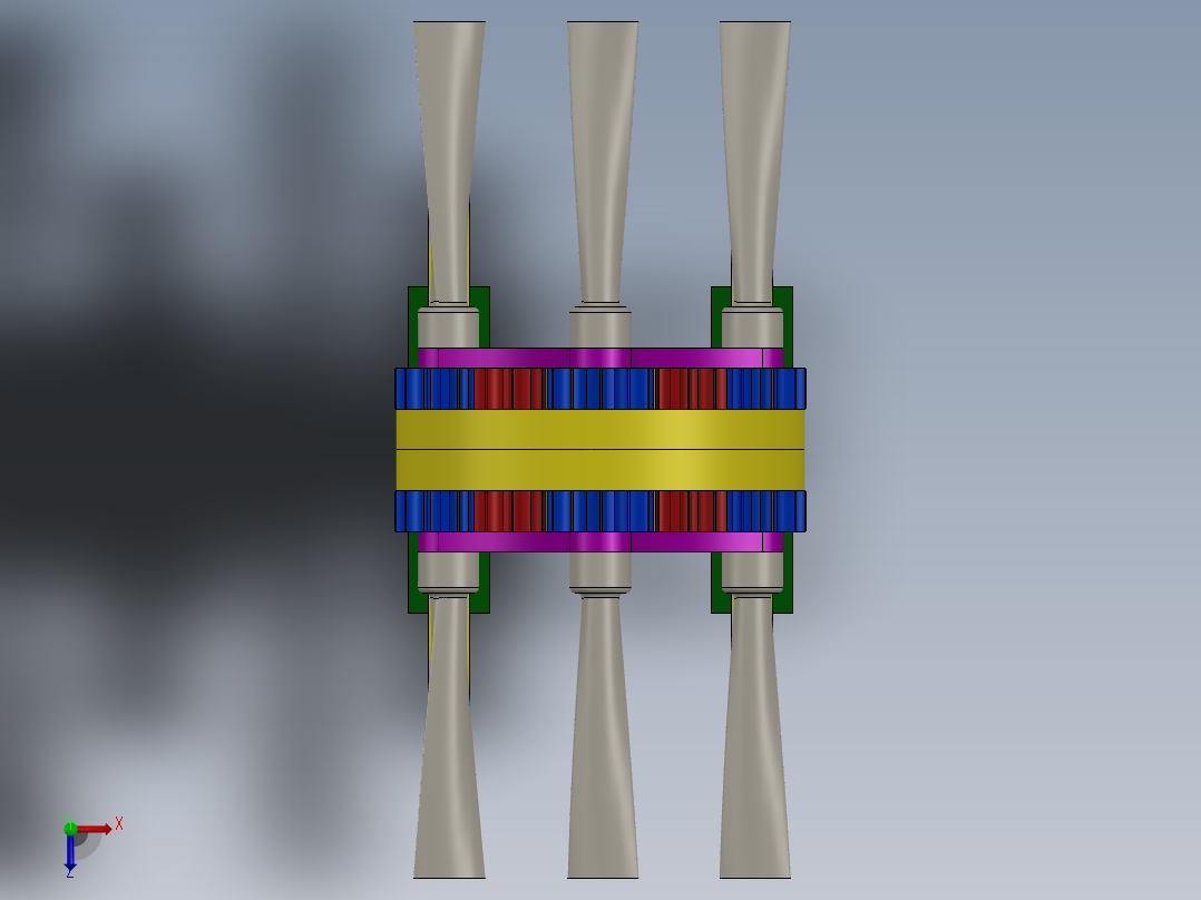 solidworks 涡轮机俯视图