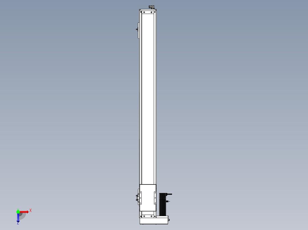 Toyo东佑达直线模组-ECH10-1050-BL-100W+煞車俯视图