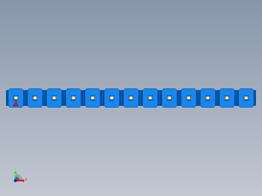 彩色公头100mil（2.54mm）系列-DS1021_blue_1x13p_100mil_Type1_rev1.0前视缩略图