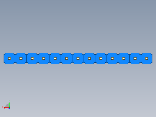 彩色公头100mil（2.54mm）系列-DS1021_blue_1x13p_100mil_Type1_rev1.0后视缩略图