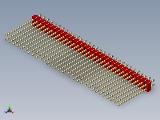 彩色公头100mil（2.54mm）系列-DS1021_red_2x31p_100mil_Type19_rev1.0