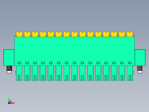 DEGSON 15EDG（公头） 3.5mm 螺钉锁紧，插拔式接线端子 FullPack-15EDGKNM-3.5-15P-14-00AH前视缩略图