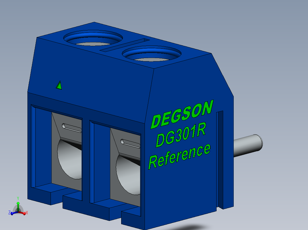 DEGSON DG301 系列 5.0mm 接线端子-DG301R-5.0-xxP-12-00AH主视图