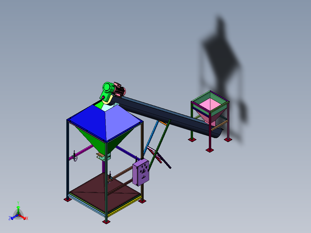 吨袋包装坡度皮带输送机