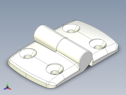 型材-KJN 40-40 DETACHABLE COMBI HINGE LEFT 095K4040L00正等轴测缩略图