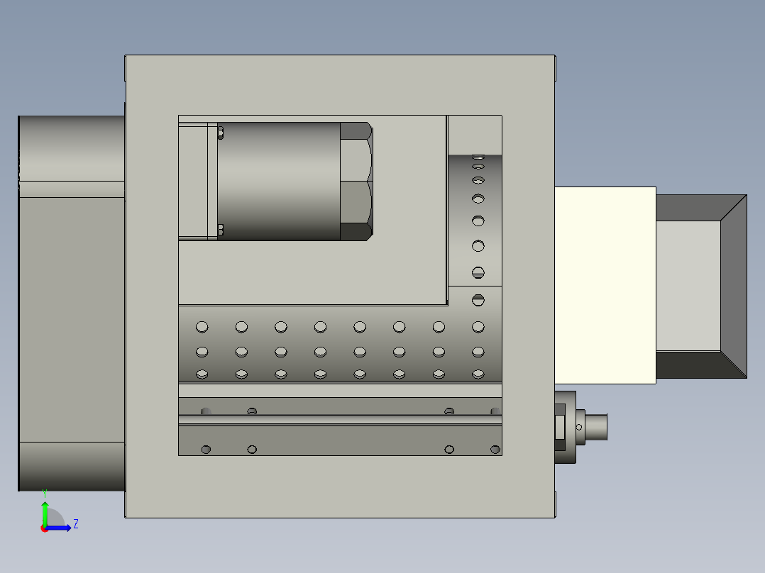 田螺去尾机左视图