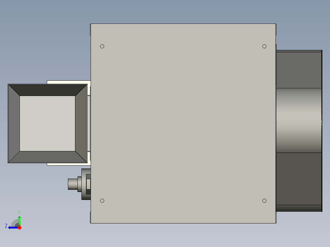 田螺去尾机右视图