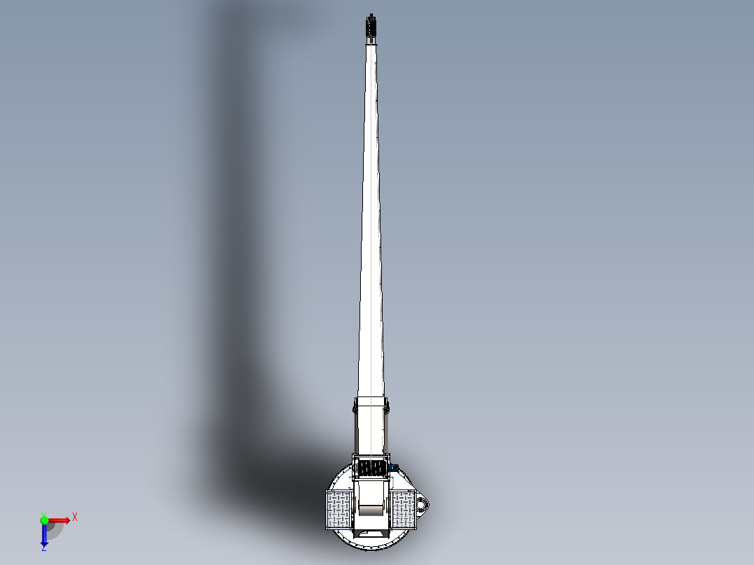 5T×12m液压起重机起重臂俯视图