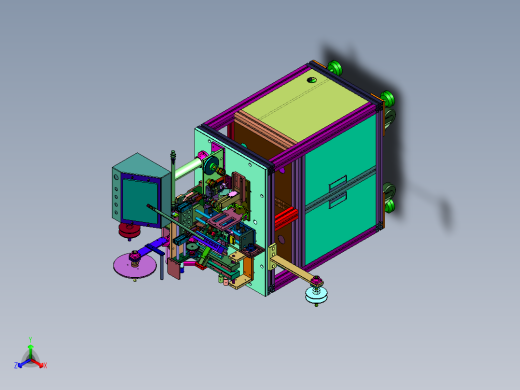 管装烧录转编带机正等轴测缩略图