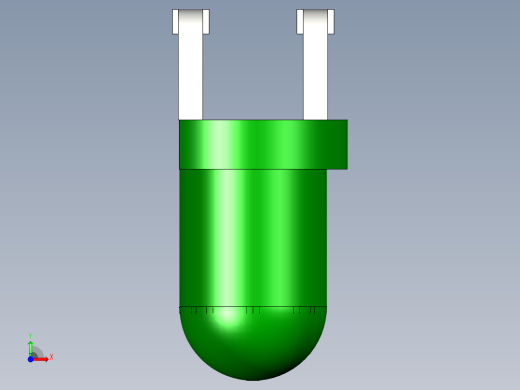 LED的3毫米通孔直角PCB。型号版本1和2的区别在于阳极和阴极的位置前视缩略图