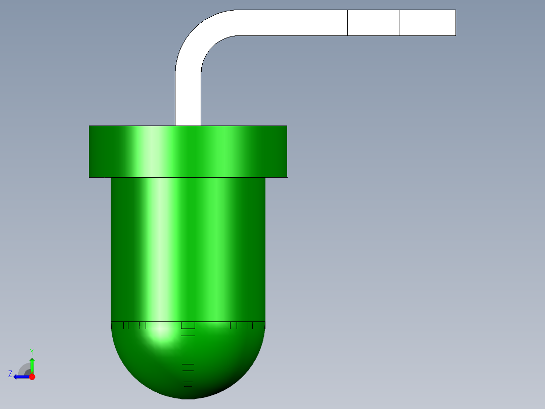 LED的3毫米通孔直角PCB。型号版本1和2的区别在于阳极和阴极的位置右视图