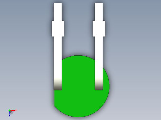 LED的3毫米通孔直角PCB。型号版本1和2的区别在于阳极和阴极的位置俯视缩略图
