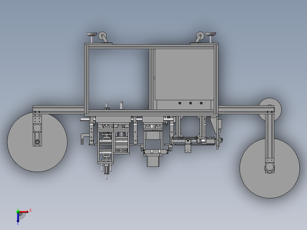 载带成型机俯视图