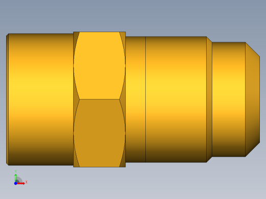 扩口式工业通用硬管接头Flare To Solder 43F-6-4前视缩略图