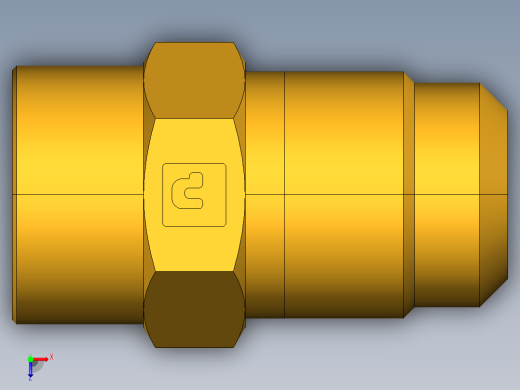 扩口式工业通用硬管接头Flare To Solder 43F-6-4俯视缩略图