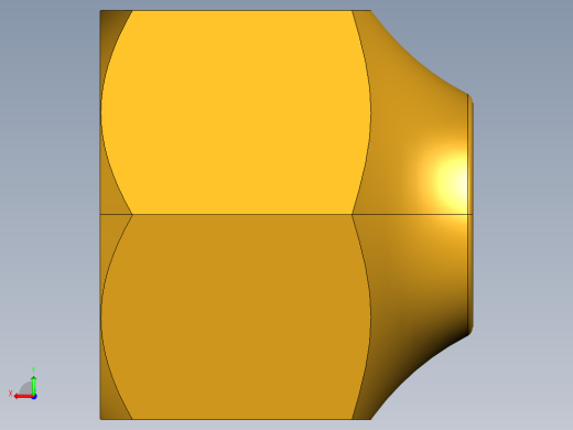 扩口式工业通用硬管接头Short Forged Reducing Nuts 14FS-6-4后视缩略图