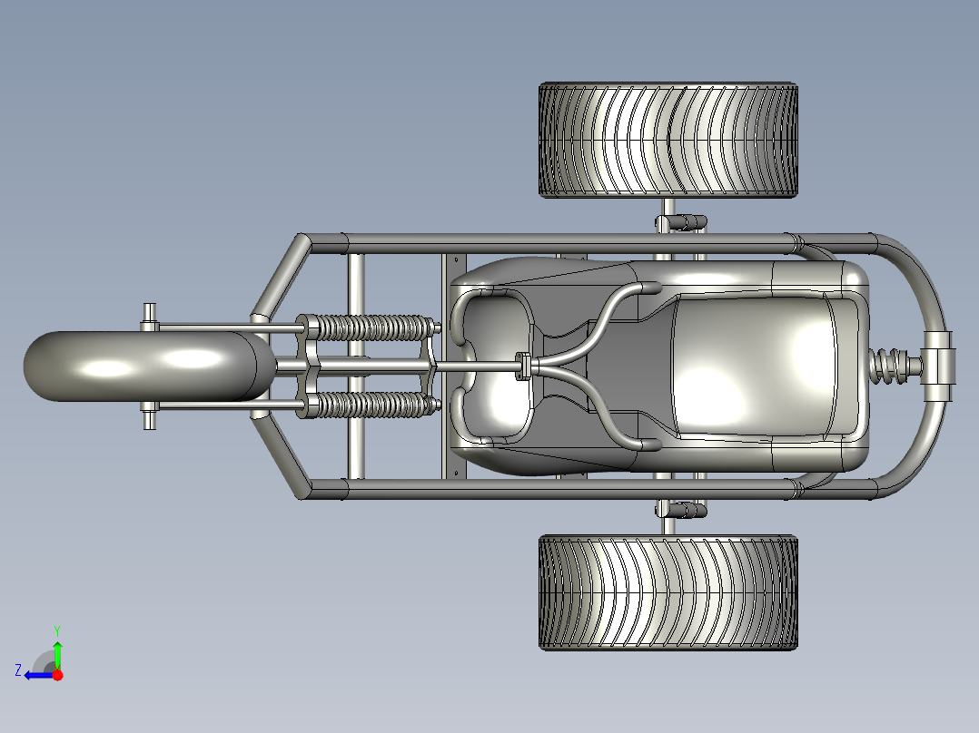 概念三轮车--stp右视图